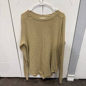 Free People Yellow Green We the Free Arden Tee
